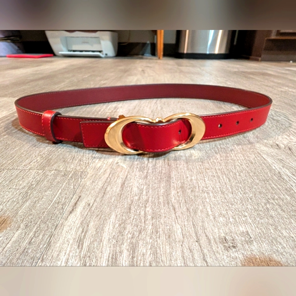Red COACH Belt Small
